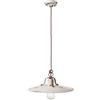 Ferroluce Retrò Sospensione Country E27, 77.0 W, Bianco Lucido, 40 cm