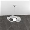 Top Light Sospensione Moderna Warped Metallo Grigio 1 Luce E27 D.50Cm