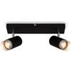 BRILONER - Lampada da soffitto, Plafoniera, Lampada, Paralume a traliccio, Girevole, Lampada da salotto, Lampada da camera da letto, Lampada da cucina, Nero-cromo-opaco