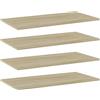 vidaXL Ripiani per Libreria 4pz Rovere Sonoma 80x40x1,5cm Multistrato