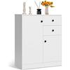 GIANTEX Credenza da Cucina con 2 ante e 2 Cassetti, Mobile Cucina, Credenza Soggiorno Moderna, Sala da Pranzo, 72x34x85,5cm, Bianco