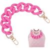 PH PandaHall 28cm Catena per Borsa in Acrilico Catena Decorativa per Borsa | Cinghie di Ricambio Rosa per Borsetta Borse a Spalla e Mano Portafoglio Fai Da Te