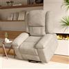 CXHLXYR Poltrona reclinabile per massaggio elettrico, sedia di relax con schienale, poltrona relax elettrica con 8 punti sedia reclinabile per massaggio per soggiorno, moderna 93x102x106 cm (102x93x106, beige