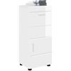 vidaXL Set di Armadi da Bagno TULUM Bianco Lucido 37 x 31,5 x 82 cm