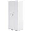 Dmora - Guardaroba 2 ante Paulette, Mobile camera da letto, Cabina armadio portabiti, Armadio appendiabiti, 77x49 h175 cm, Bianco