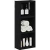 vidaXL Armadio da bagno a muro Rovere Nero 20 x 10 x 50 cm