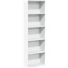 vidaXL Libreria Bianca 60x30x189 cm in Legno Multistrato