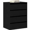 vidaXL Mobile con Cassetti 3-Cassetto Nero 60 x 41 x 76 cm | Tanto spazio per tenere tutto in ordine, Aspetto moderno che valorizza ogni stanza,