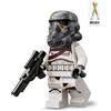 BRICK Flip Lego Star Wars Nighttrooper: statuetta con pistola blaster e casco, alternativa al set di minifigure, imperiale nighttrooper #2 (con casco grigio)