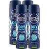 FEI FAN Deodorante Spray Men, DRY FRESH, 72h Deo Protection. Dual Protect: Antibacterial - 0% Alcool. Anti-Traspirante 150ml (4 Spray)