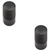 zcru004 Maniglia per Mobili Lega di Zinco Manopole di Armadio Pomelli per Porta Maniglie a Corrimano Maniglione da Cucina Pomolo Tiretti Nero 2 Pezzi (Single hole)
