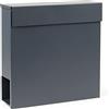 Wiltec Cassetta postale con vano portagiornale V49 antracite 370 x 105 x 370 mm acciaio zincato verniciato polvere