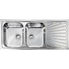 MCM CM cometa 116 x 50 2V Lavello ad incasso Rettangolare Acciaio inossidabile