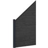 vidaXL Set di Recinzione 95 x 180 cm WPC e Alluminio Nero