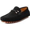 Hixingo Scarpe da Guida da Uomo in Pelle | Mocassini Classici Slip-on con Suola in Gomma Antiscivolo Scarpe Casual Leggere e Traspiranti per Ufficio e Tempo Libero