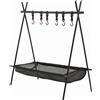 Scaffale da Campeggio con Ganci Portatile per Picnic, Pesca, Amanti Del Barbecue