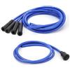 Bnineteenteam Cavo di Accensione, Cavo per Candela 8 Mm, Lunghezza 1 M, Set di Cavi per Candele di Accensione Stabile Ad Alta Efficienza per Auto D'epoca a 4 Cilindri (Blu)