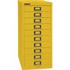 BISLEY MultiDrawer, Serie 29, DIN A4, 10 cassetti, Metallo, 641, Giallo Zinco, 38 x 27,9 x 59 cm