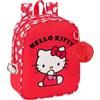 Safta HELLO KITTY ICONIC - Zaino per bambini, zaino per la scuola, adattabile al carrello, ideale per l'asilo, comodo e versatile, qualità e resistenza, 22 x 10 x 27 cm, rosso/bianco, M, Casual