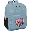 safta K-POP Demon Hunters - HUNTR/X - Zaino scolastico, adattabile a carrozzina, ideale per bambini di diverse età, comodo e versatile, resistenza, 32 x 14 x 43 cm
