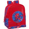 safta SPIDERMAN - Zaino per bambini da spiaggia, anti sabbia, con manici, facile da pulire, ideale per bambini di diverse età, comodo e versatile, 32 x 12 x 38 cm, Rosso/blu, M, Casual