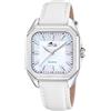 LOTUS Orologio Donna Analogico in Pelle Bianco | Movimento al Quarzo, Vetro Minerale ad Alta Resistenza, Impermeabile 5 ATM, y 18968/2, Square Series