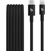 Beats in tessuto intrecciato da USB-C a Lightning Cavo, ricarica rapida, resistente e antigroviglio, caricatore compatibile per dispositivi Apple con porte Lightning (1,5 m) - Nero nucleare