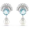 Swarovski Orecchini pendenti Idyllia, Conchiglia, Blu, Placcato rodio