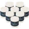 Spaas 8x Candela pilastro in stile rustico 70/70 mm 25 ore, bianco