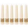 Spaas 6 Candele Obelisk Inodore e Scanalata, 47/250mm, ± 25 Ore, Avorio