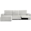 ECOMMERC3 | Copridivano Chaiselongue Braccio corto sinistro con Relax - Copridivano ChaiseLongue Colore ecru Bielastico, traspirante e facile da applicare con schiuma di tenuta e gomme