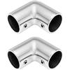 Briny River 2Pcs 316 In Acciaio Inox Marine Barca Yacht Corrimano per Barca Nave 90 Gradi Gomito