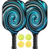 Fruusv Ball Paddles - Racchette in fibra di carbonio, impugnatura confortevole | 2 racchette leggere, 4 borse per palline incluse, attrezzatura per sport da paddle per uomini, donne, bambini, adulti