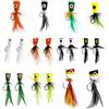 Generic Topwater Popper Fly Set per pesca d'acqua dolce | Esche a gancio singolo con coda medicazione per tutti i giorni attrezzatura pescatore