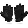 Harbinger Power Gloves 3.0 - Guanti da sollevamento pesi a mezze dita con chiusura regolabile sul polso, palmo in pelle traspirante, da uomo, nero, S