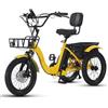 Generic Triciclo elettrico pieghevole per adulti con pneumatici larghi, ideale per lo shopping e gli spostamenti quotidiani.