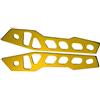 Wiffe Supporto per parabrezza per deflettori anteriori, colore: oro | Staffa per parabrezza moto, attacco ergonomico, strisce decorative in lega di alluminio, scuotimento ridotto