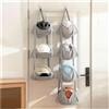 Generic Porta Palloni da Calcio a Muro, Set di 2 Organizer 4 e 3 Livelli, Rete Porta Palloni da Appendere per Basket, Pallavolo e Garage - Organizer Sportivo in Nylon Traspirante, Grigio