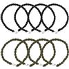 ULTECHNOVO 8 Pezzi Corda Elastica Professionale per Stivali, Ganci, Set | Poliestere e Lega di Alluminio, Outdoor e Boot Supplies, Nero Verde