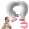 Behogan Borsa dell'acqua calda per il collo, con rivestimento in pile, cintura per bottiglia d'acqua, borsa dell'acqua calda, grande cuscino termico per collo, spalle, schiena per donne, madri, papà (grigio)