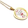 Handmade Generico Collana donna corta oro girocollo ciondolo Cuore fragile - Personalizzala con la tua incisione