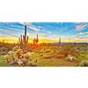MIRRORANG 120x50cm Rettile Habitat Sfondo Blu Cielo Oasi Cactus Sole e Deserto Terrario Sfondo Durevole Vinile Sfondo