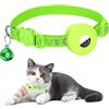 Simket Airtag Collare per gatti, Riflettente Airtag Collare con campana e supporto, compatibile con Apple Airtag, Luce collare per gatti con fibbia di sicurezza staccabile per gattini e cuccioli