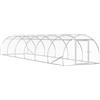 vidaXL Pollaio Argento 600 x 150 x 100 cm Acciaio zincato