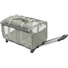 Duoruameng Trasportino gatti 2 in 1 con trolley e ruote, trasportino gatto per 2 animali domestici, traspirante, portatile, per gatti e cani di piccola taglia, fino a 10 kg (grigio)