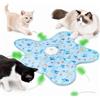 Boyfield Giocattoli interattivi per gatti da interni, per adulti, giocattoli automatici per gattini con piuma in movimento, suono sonoro sonoro del topo attivato al tocco, ricaricabile tramite USB