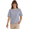 Cecil 3229954 - Maglietta da Donna con Strisce e Dettagli a Contrasto (Confezione da 1), Blu (Deep River Blue), XS