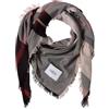 Cecil Foulard da donna a quadretti con frange sottili, 5706794, rosso bacca, Taglia unica