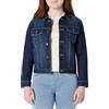 Amazon Essentials Giubbotto Stile Trucker in Denim, Mediamente Elasticizzato, Vestibilità Classica, Unisex per Bambini e Ragazzi