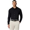 Amazon Essentials Camicia Elegante, Elasticizzata, Antipiega con Colletto Button Down a Punte Aperte, Vestibilità Classica Uomo, Nero, L